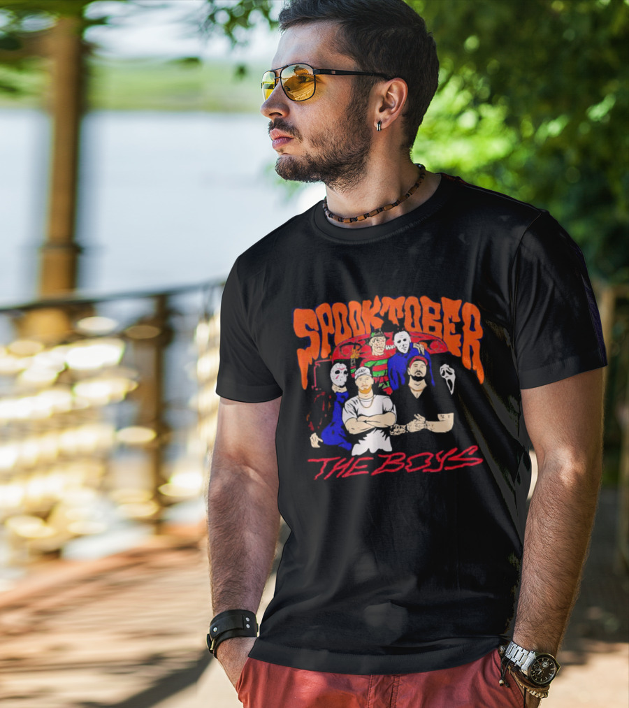 Spooktober Horror Movies The Boys Halloween Mask Group T-Shirt
