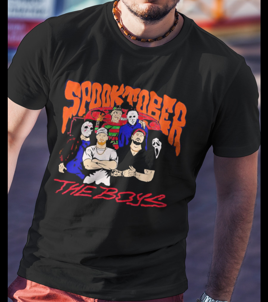 Spooktober Horror Movies The Boys Halloween Mask Group T-Shirt