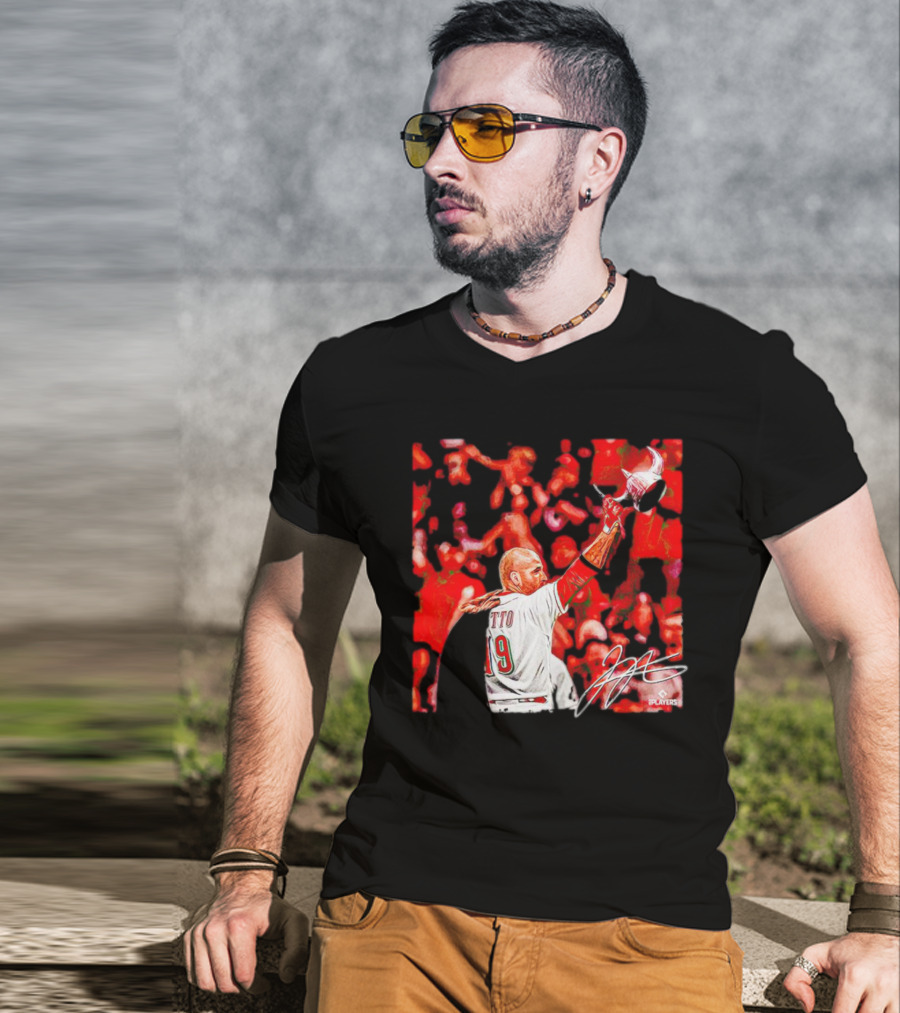 Joey Votto Number 19 Viking Celebration Signature MLB Players T-Shirt