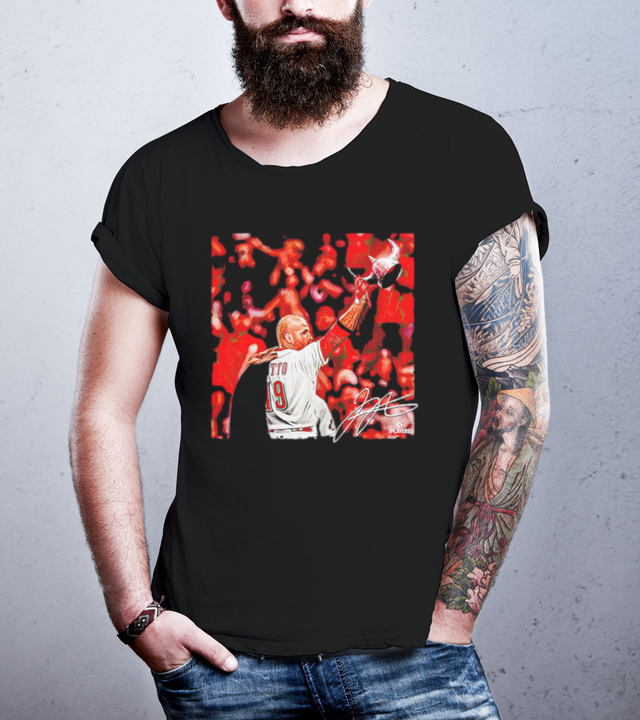 Joey Votto Number 19 Viking Celebration Signature MLB Players T-Shirt