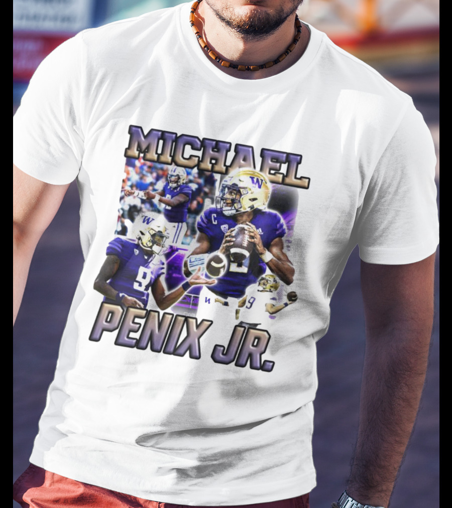 Michael Penix Jr. Washington Huskies Quarterback Football Player T-Shirt