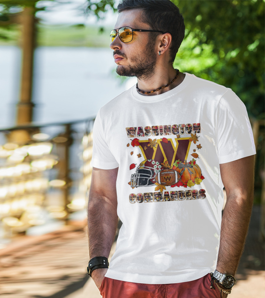 Washington Commanders Fall Helmet Football Pumpkin T-Shirt