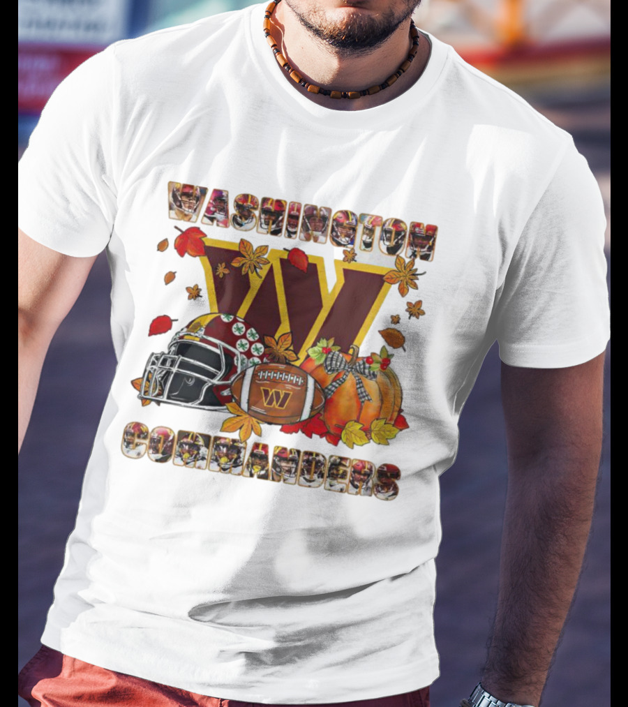 Washington Commanders Fall Helmet Football Pumpkin T-Shirt