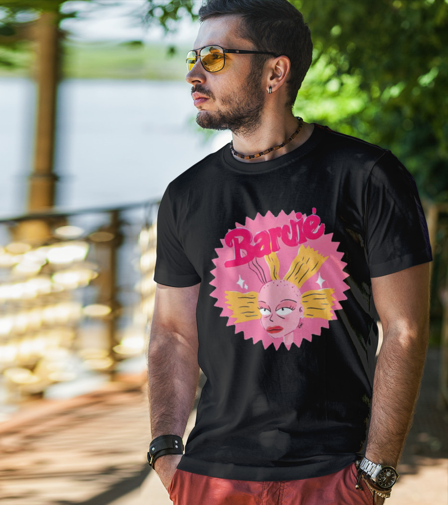 Barbie Movie Bold Parody Pink Starburst T-Shirt