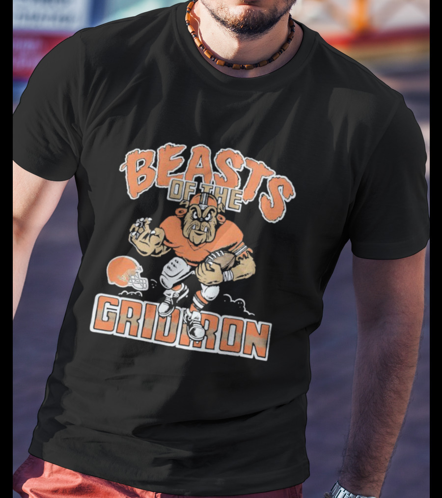 Cleveland Browns Beasts Of The Gridiron Football Bulldog T-Shirt