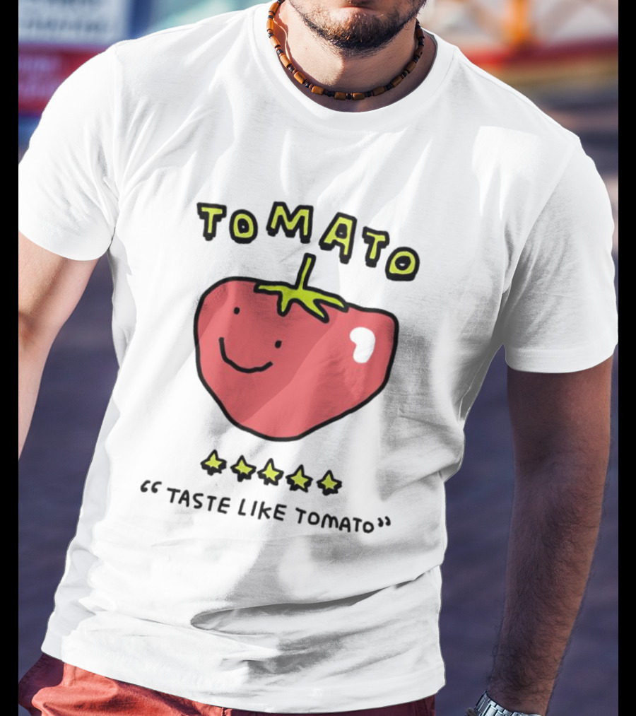 TOMATO Taste Like Tomato Five-Star Smiling Tomato Face T-Shirt