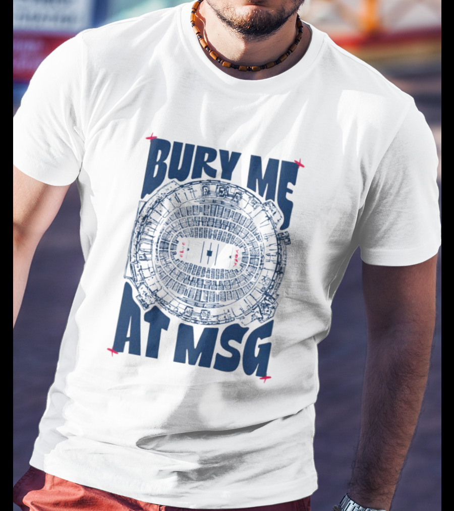 Bury Me At MSG Stadium Blueprint T-Shirt