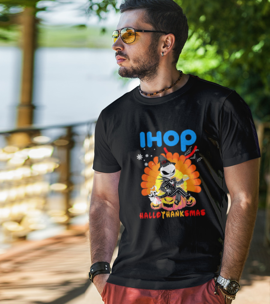 IHOP Jack Skellington HalloThanksMas Halloween T-Shirt