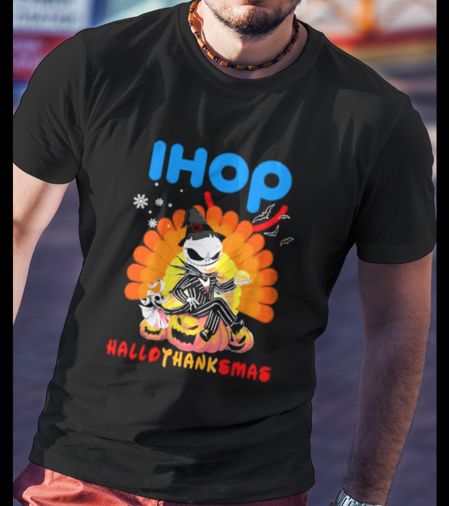 IHOP Jack Skellington HalloThanksMas Halloween T-Shirt
