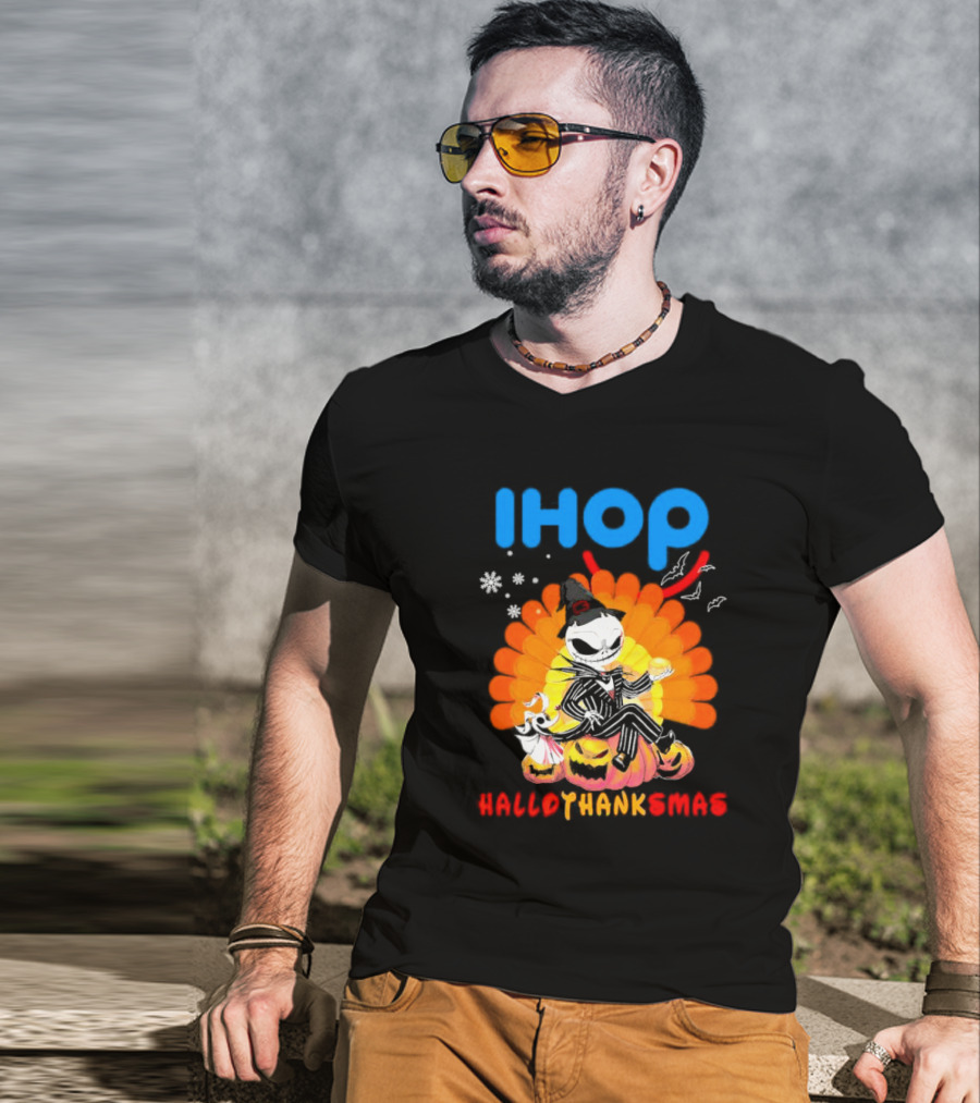 IHOP Jack Skellington HalloThanksMas Halloween T-Shirt