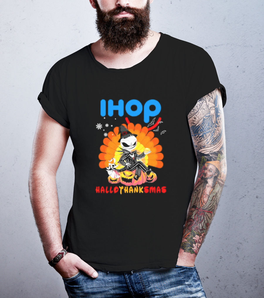 IHOP Jack Skellington HalloThanksMas Halloween T-Shirt