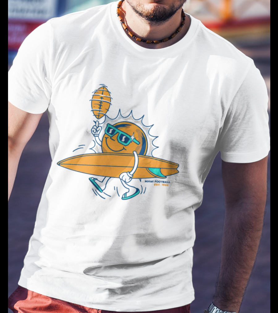 MiamI Football Sun Surfboard Est. 1926 T-Shirt