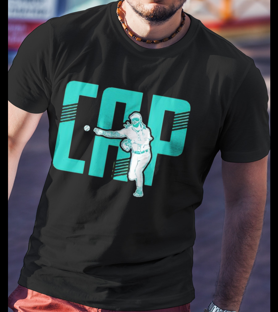 Seattle Mariners Cap Pitching Player T-Shirt