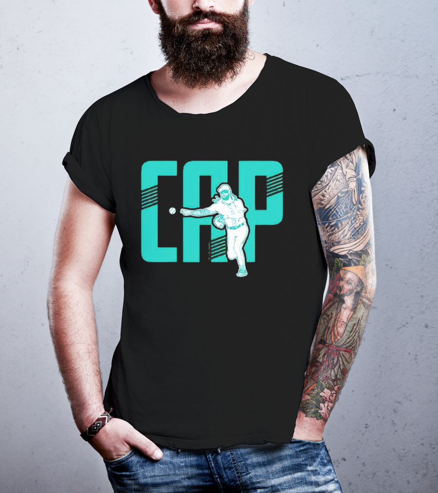 Seattle Mariners Cap Pitching Player T-Shirt
