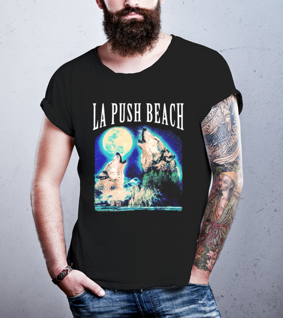 La Push Beach Wolves Howling At Full Moon T-Shirt
