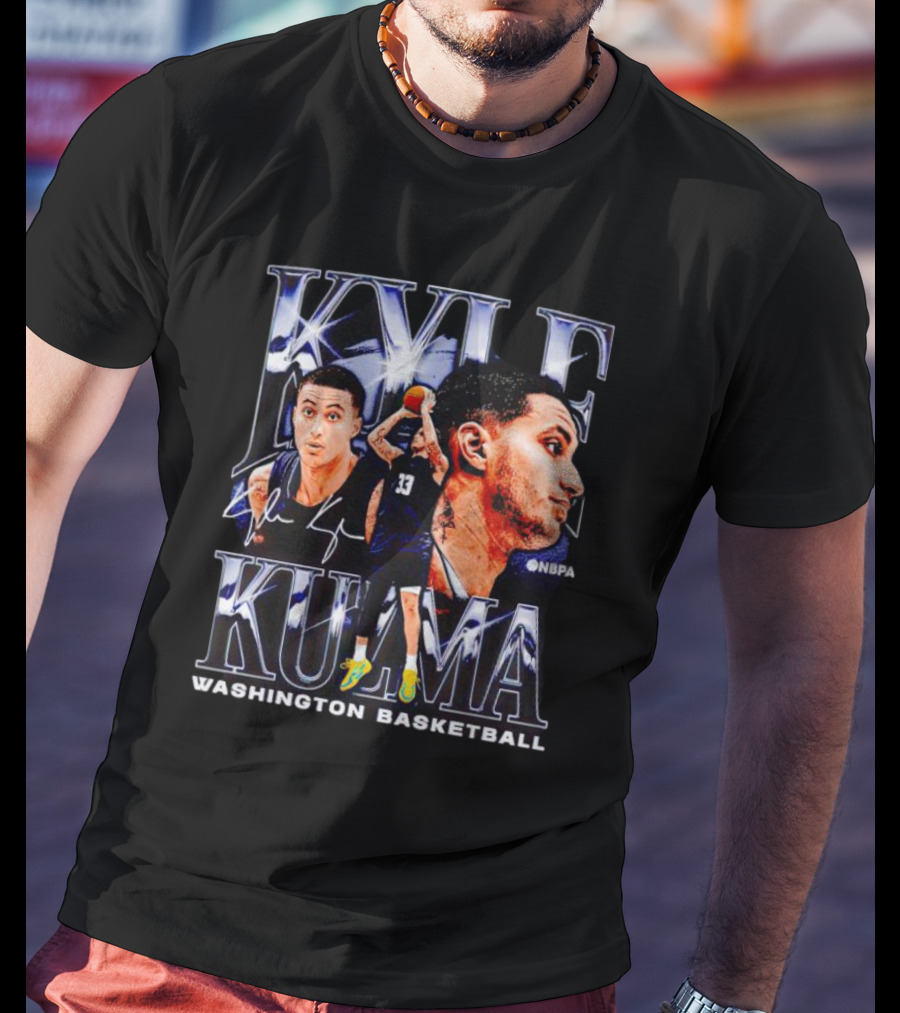Kyle Kuzma NBPA Washington Basketball Collage Signature T-Shirt