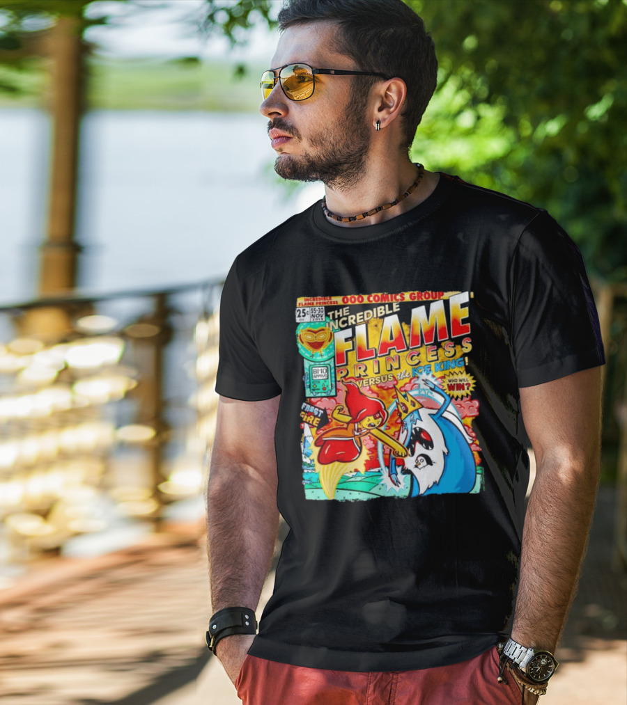 The Incredible Flame Princess Versus The Ice King Adventure Time 000 Comics Group T-Shirt