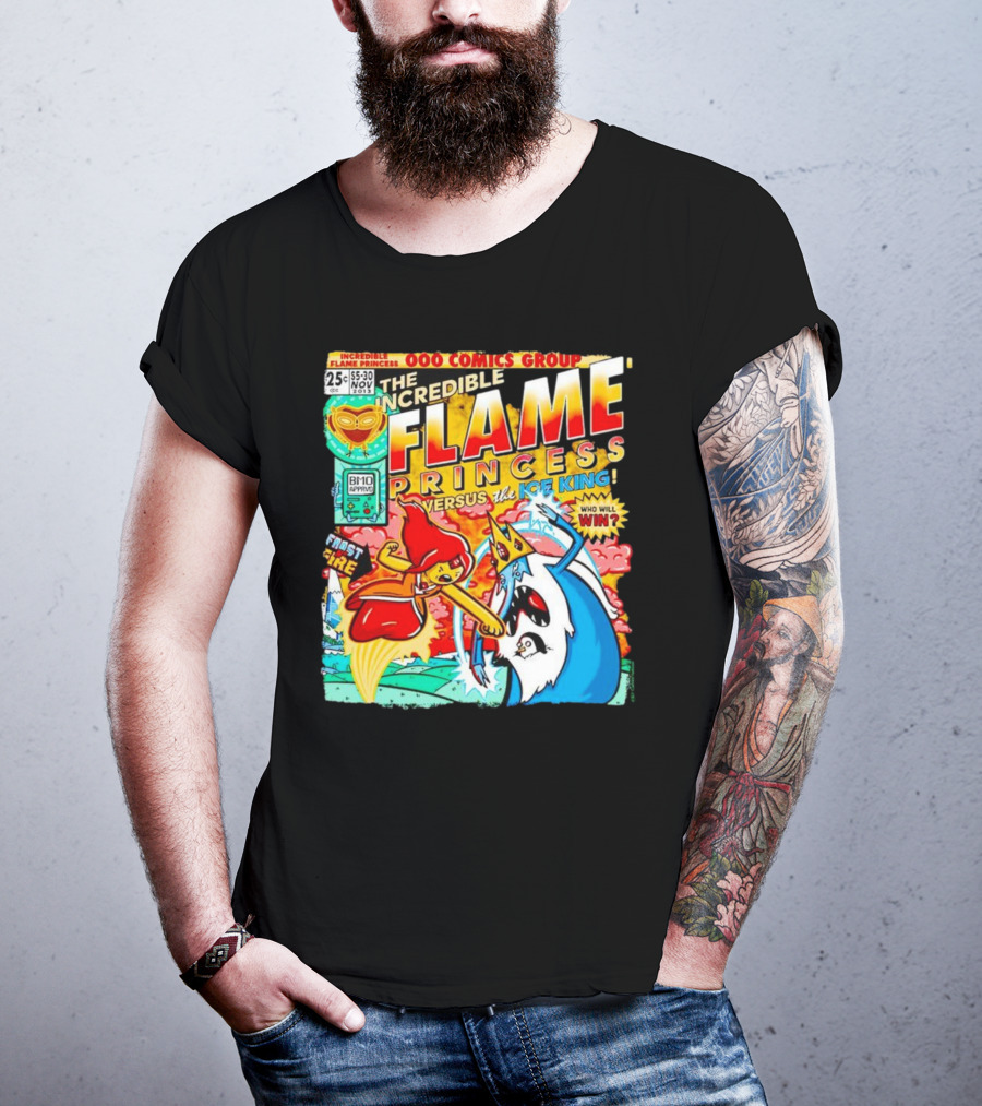The Incredible Flame Princess Versus The Ice King Adventure Time 000 Comics Group T-Shirt