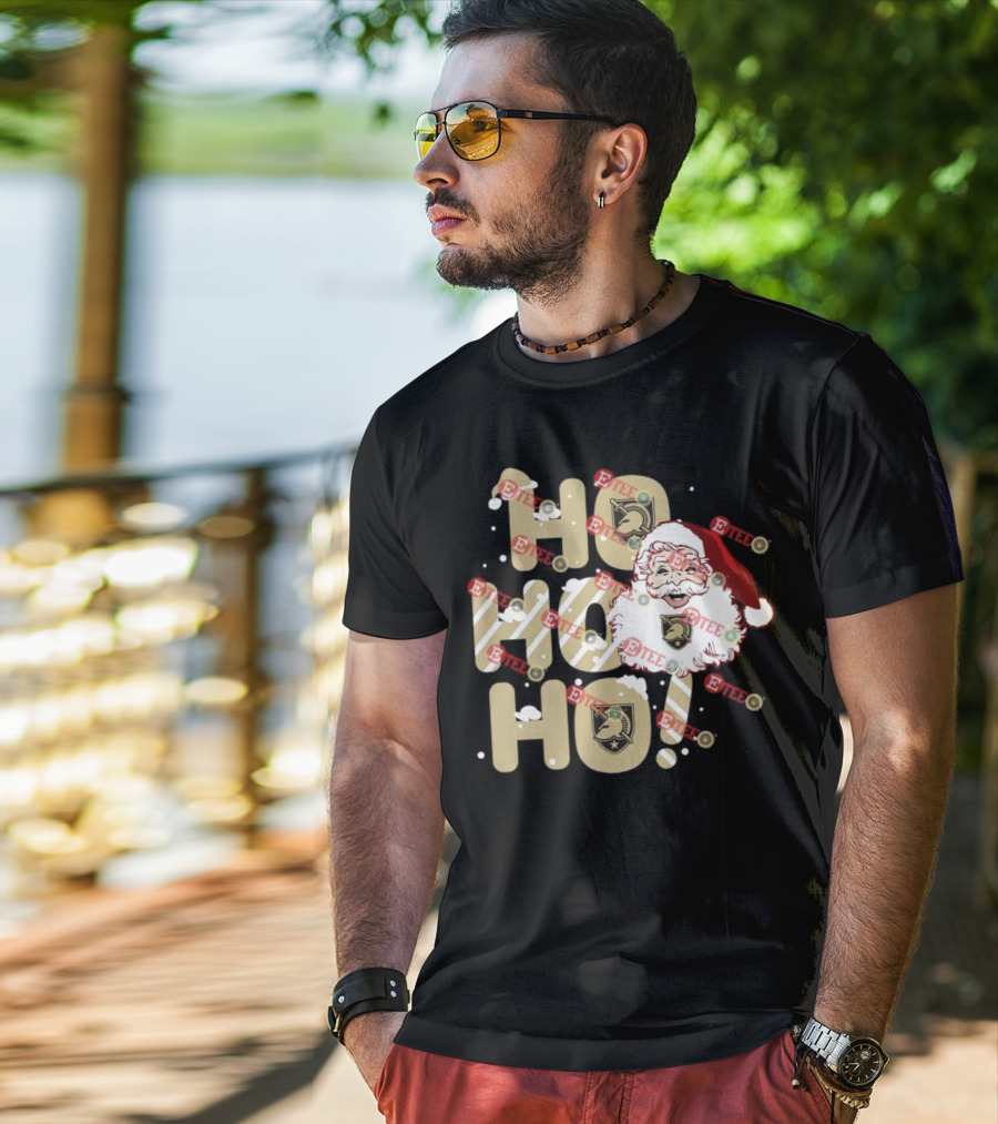 Army Black Knights Santa Claus Ho Ho Ho Christmas Holiday Cheer T-Shirt