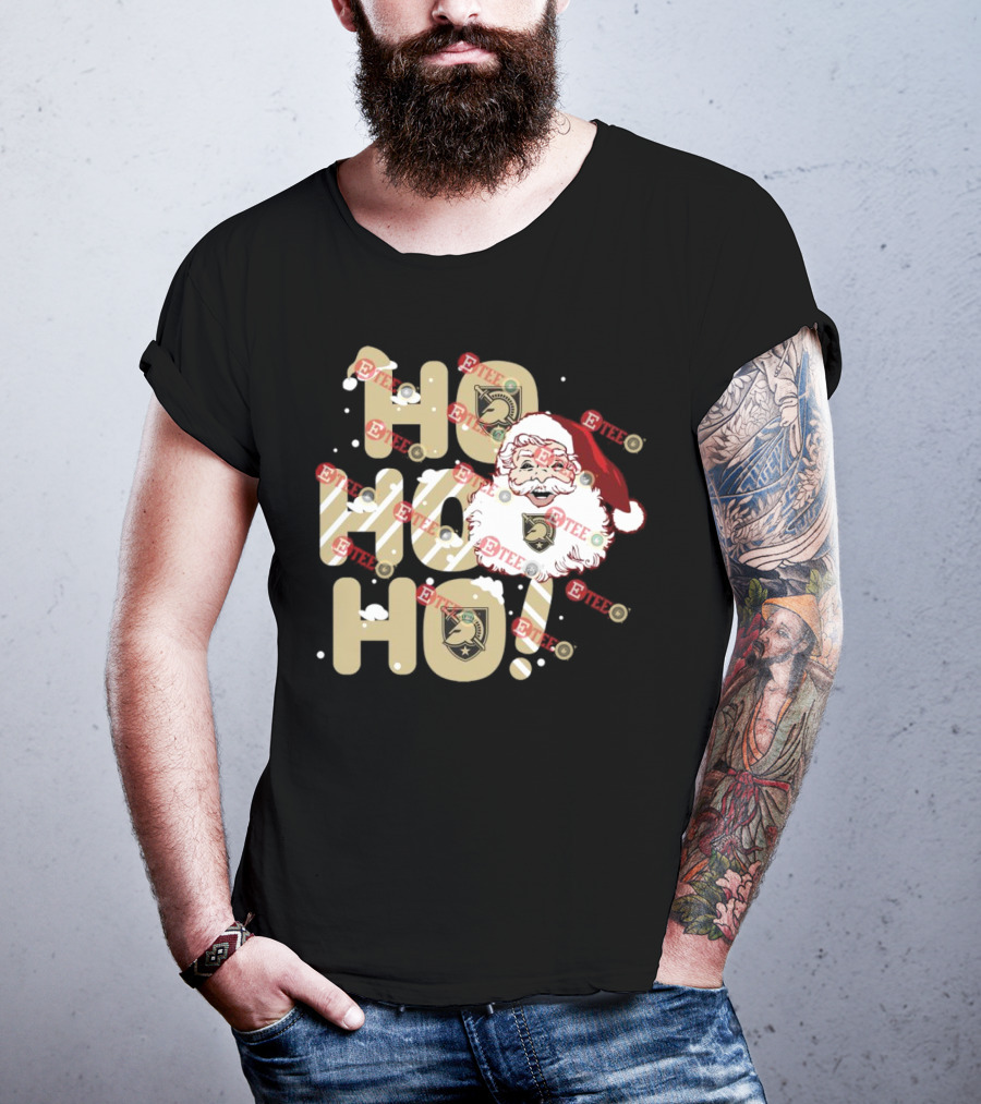 Army Black Knights Santa Claus Ho Ho Ho Christmas Holiday Cheer T-Shirt