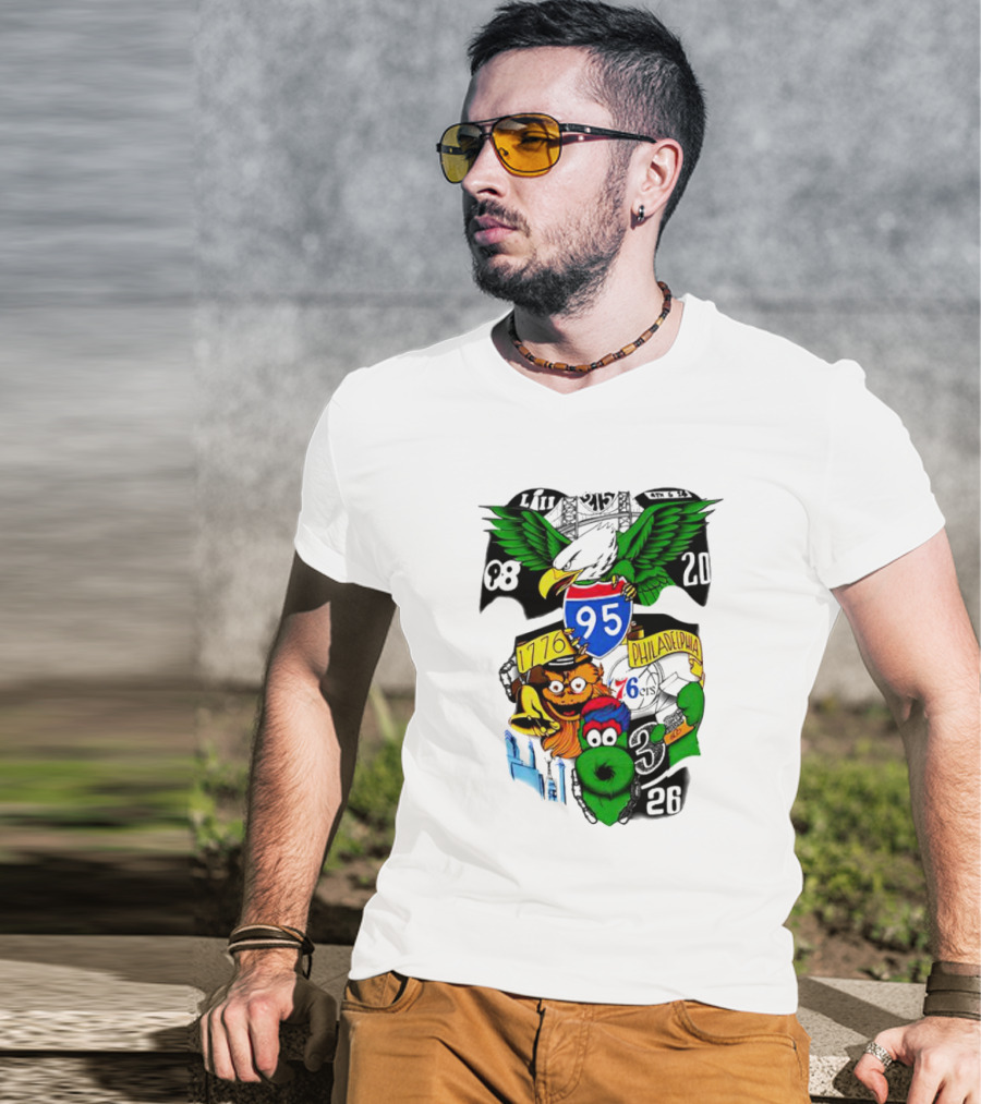 Dunphy 215 Tattoo Philadelphia 1776 Eagle Mascot 95 T-Shirt