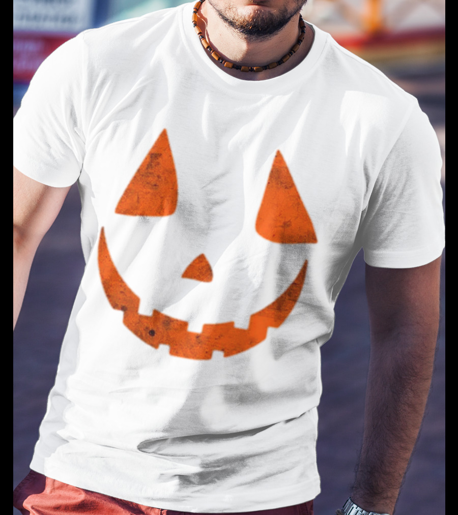 Halloween Spooky Pumpkin Face Scary Jack O Lantern T-Shirt