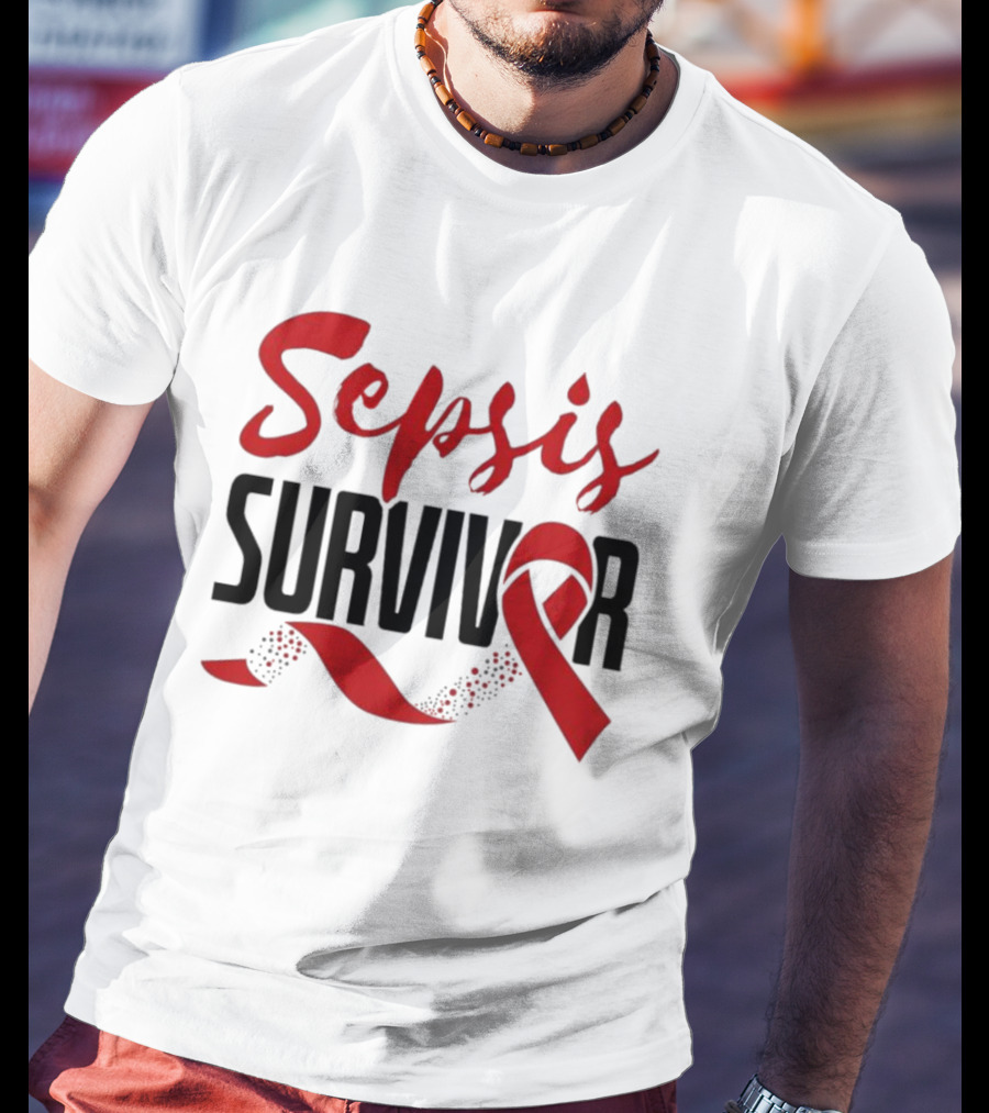 Sepsis Survivor Awareness Red T-Shirt