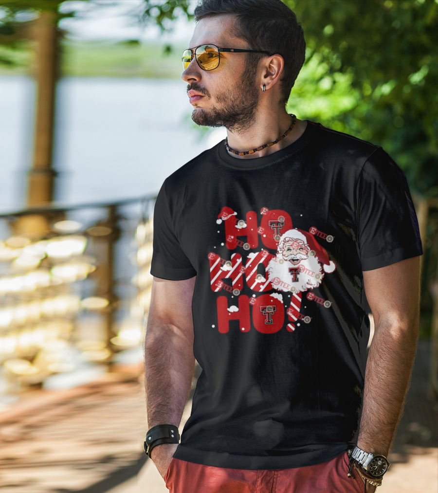 Texas Tech Red Raiders Santa Ho Ho Ho Christmas T-Shirt
