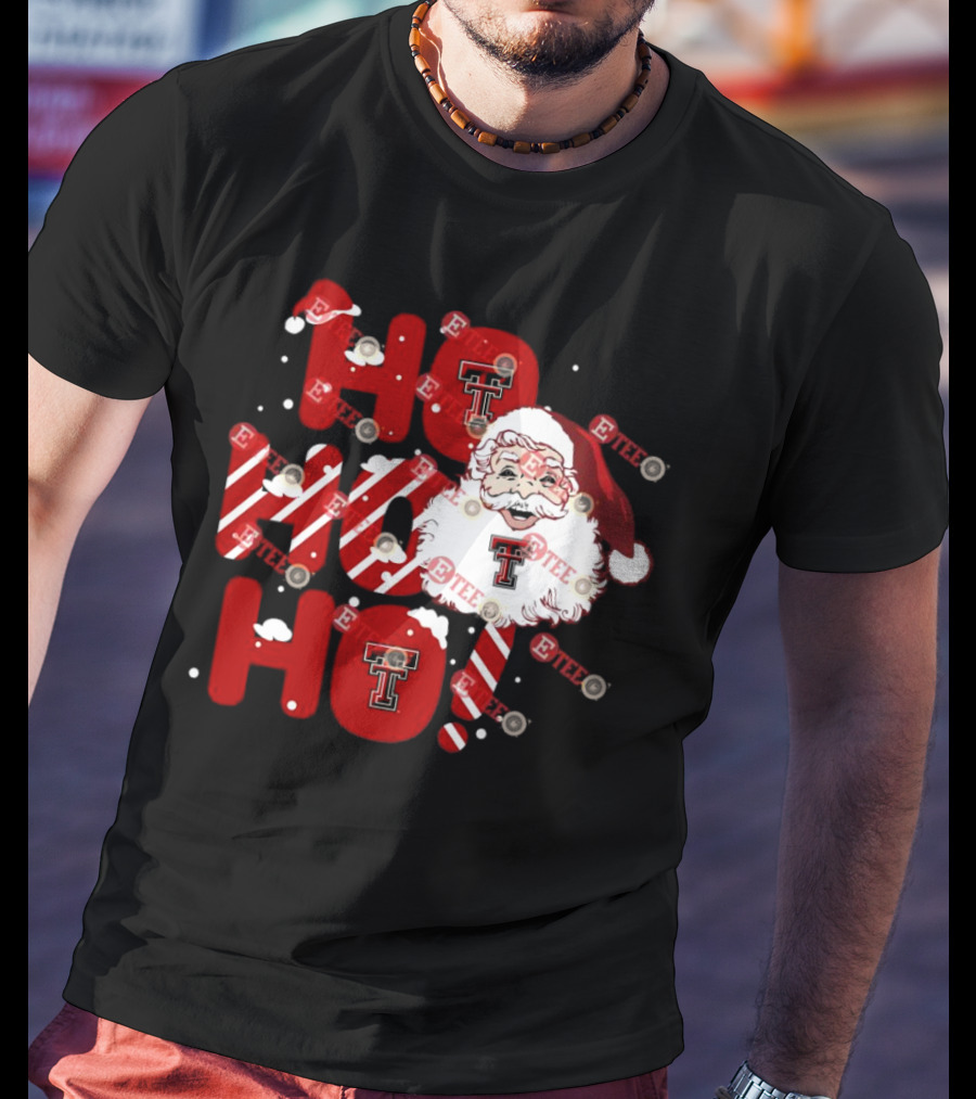 Texas Tech Red Raiders Santa Ho Ho Ho Christmas T-Shirt