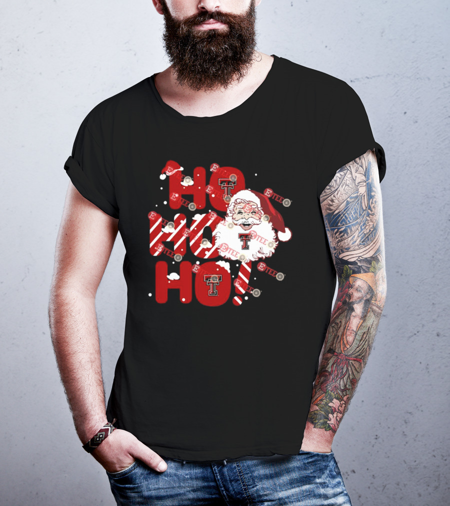 Texas Tech Red Raiders Santa Ho Ho Ho Christmas T-Shirt