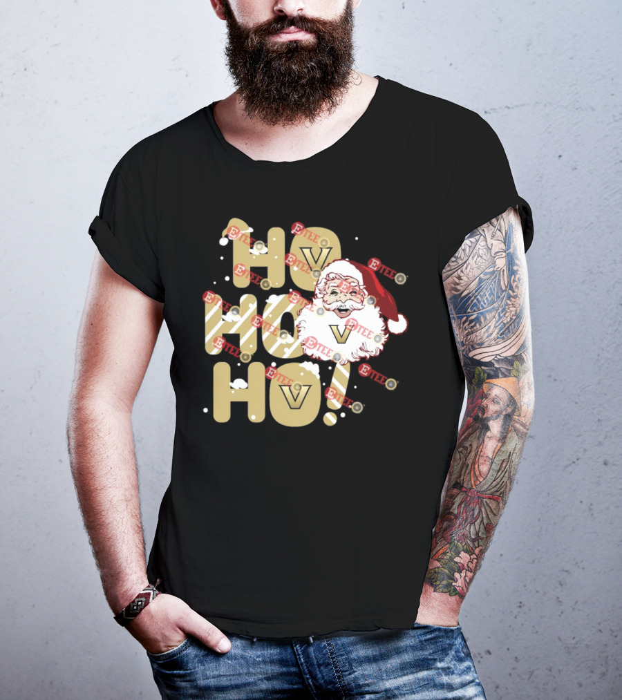 Ho Ho Ho Vanderbilt Commodores Santa Claus Christmas T-Shirt