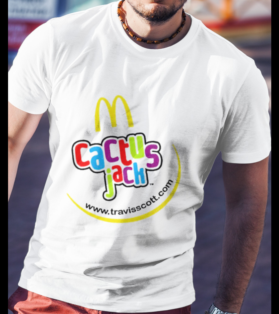 Cactus Jack McDonald's Www.travisscott.com Smile T-Shirt