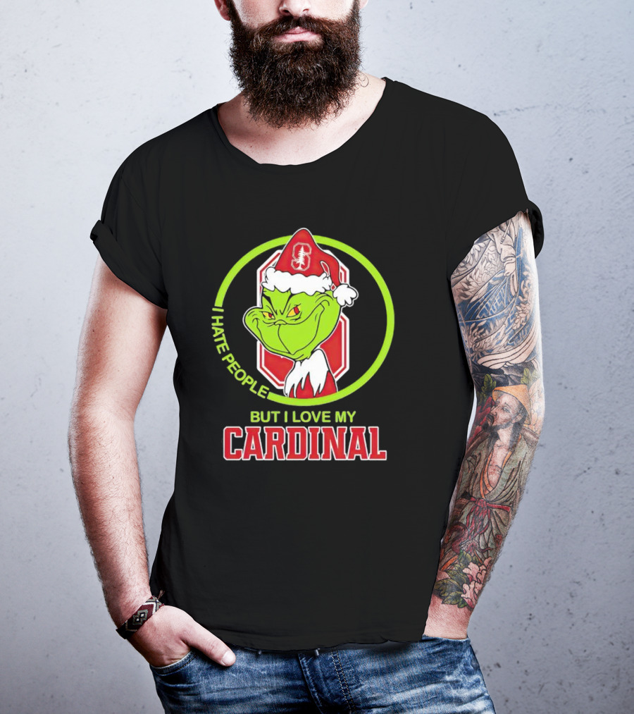 Grinch I Hate People But I Love My Stanford Cardinal T-Shirt