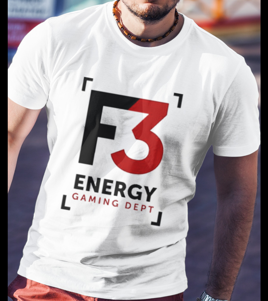 F3 Energy Gaming Dept Bold Red And Black T-Shirt