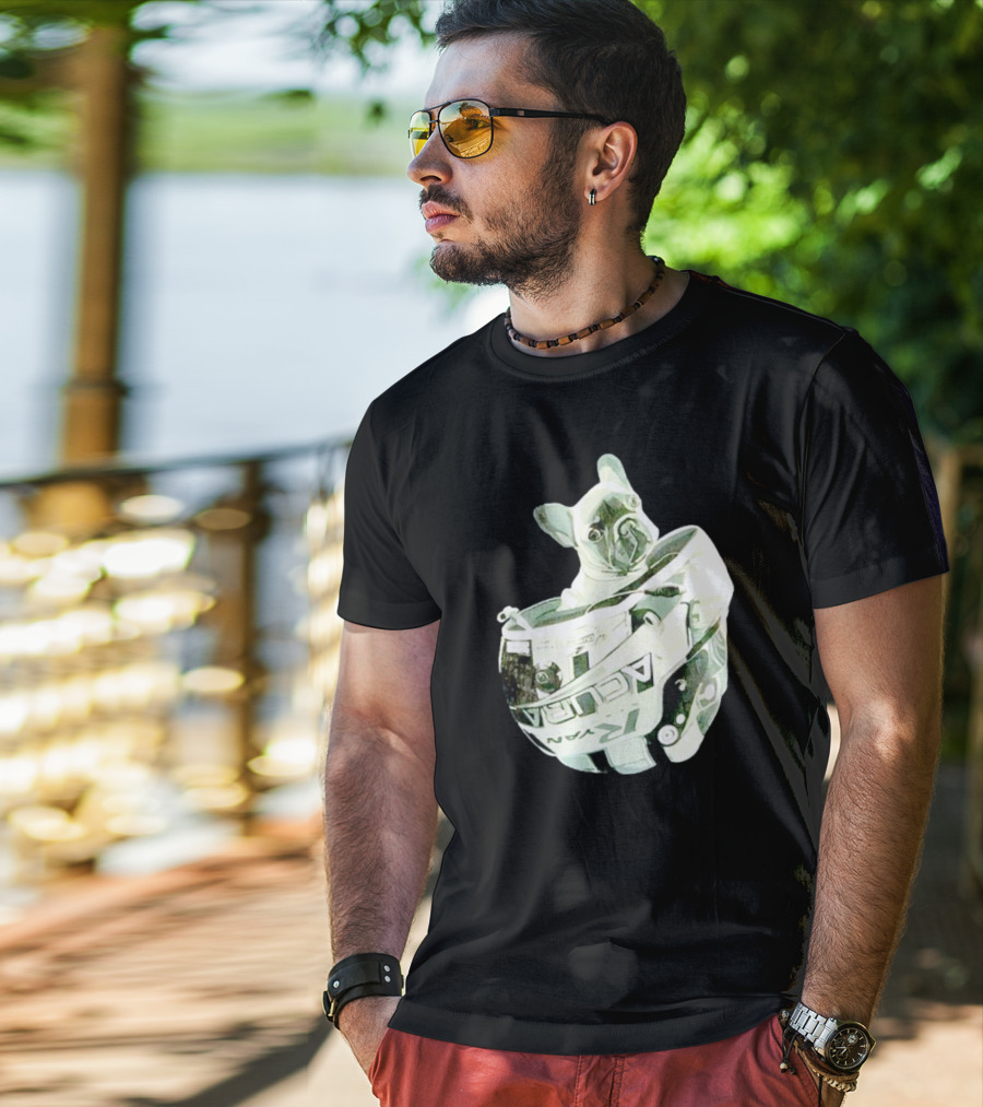 Franklin Beans Eversley French Bulldog Racing Helmet Acura Formula T-Shirt