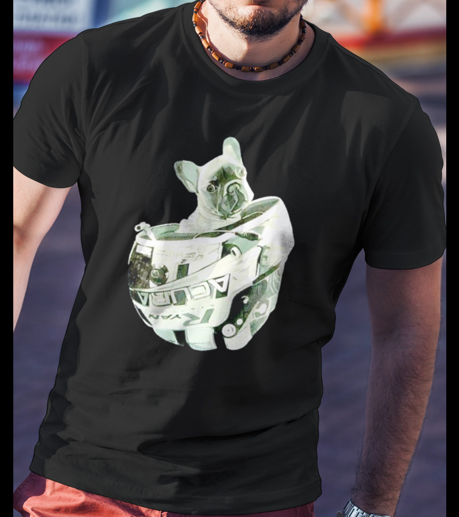 Franklin Beans Eversley French Bulldog Racing Helmet Acura Formula T-Shirt