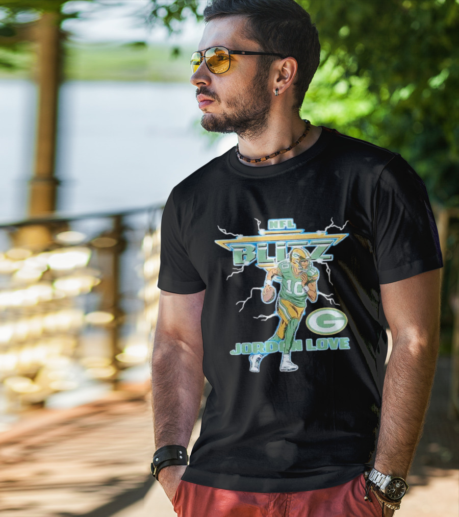 NFL Blitz Jordan Love Packers T-Shirt