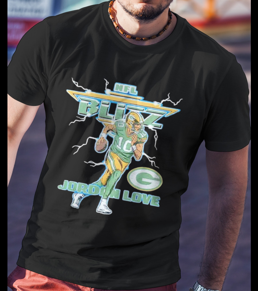 NFL Blitz Jordan Love Packers T-Shirt