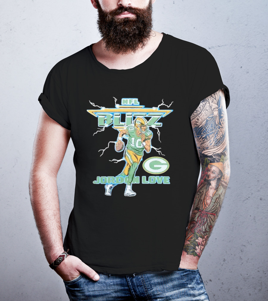 NFL Blitz Jordan Love Packers T-Shirt