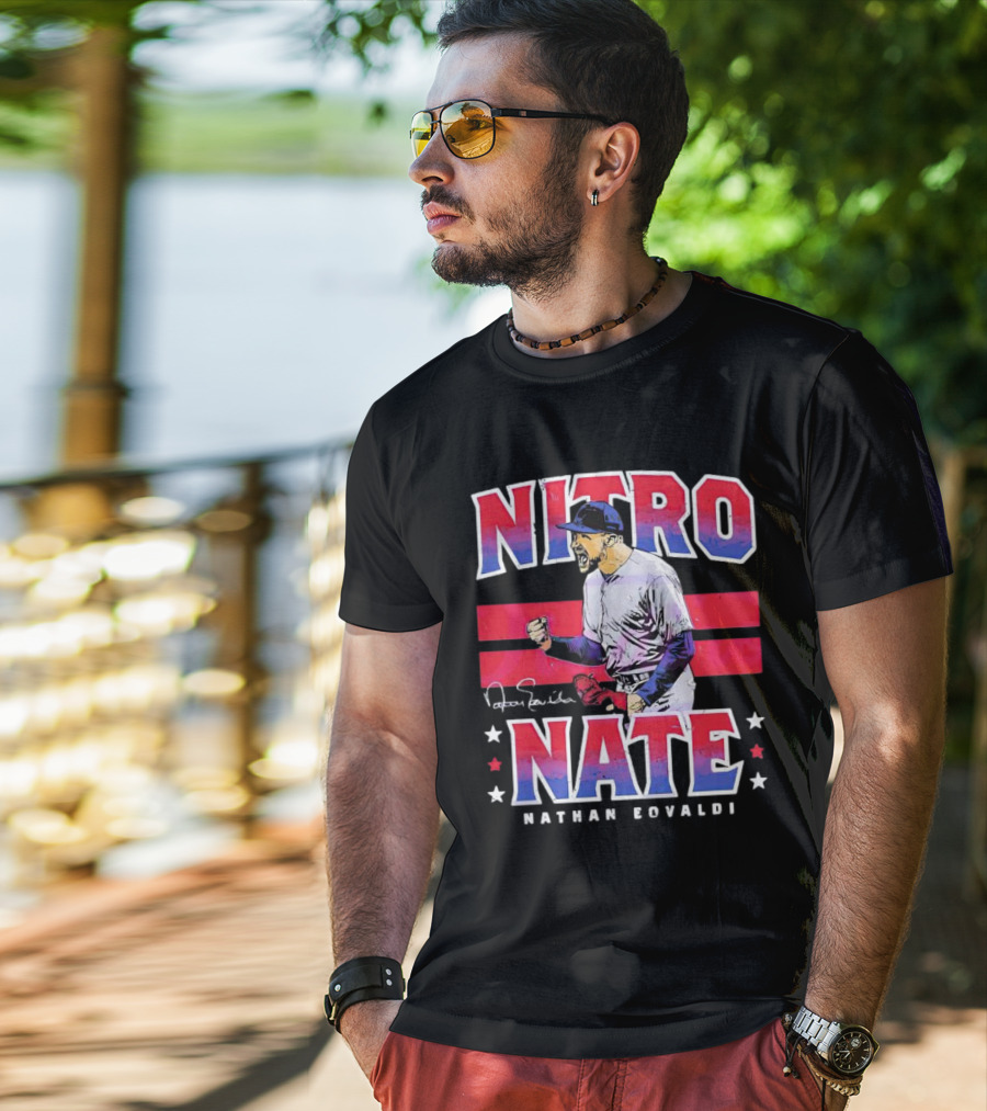 Nitro Nate Nathan Eovaldi Signature Baseball T-Shirt