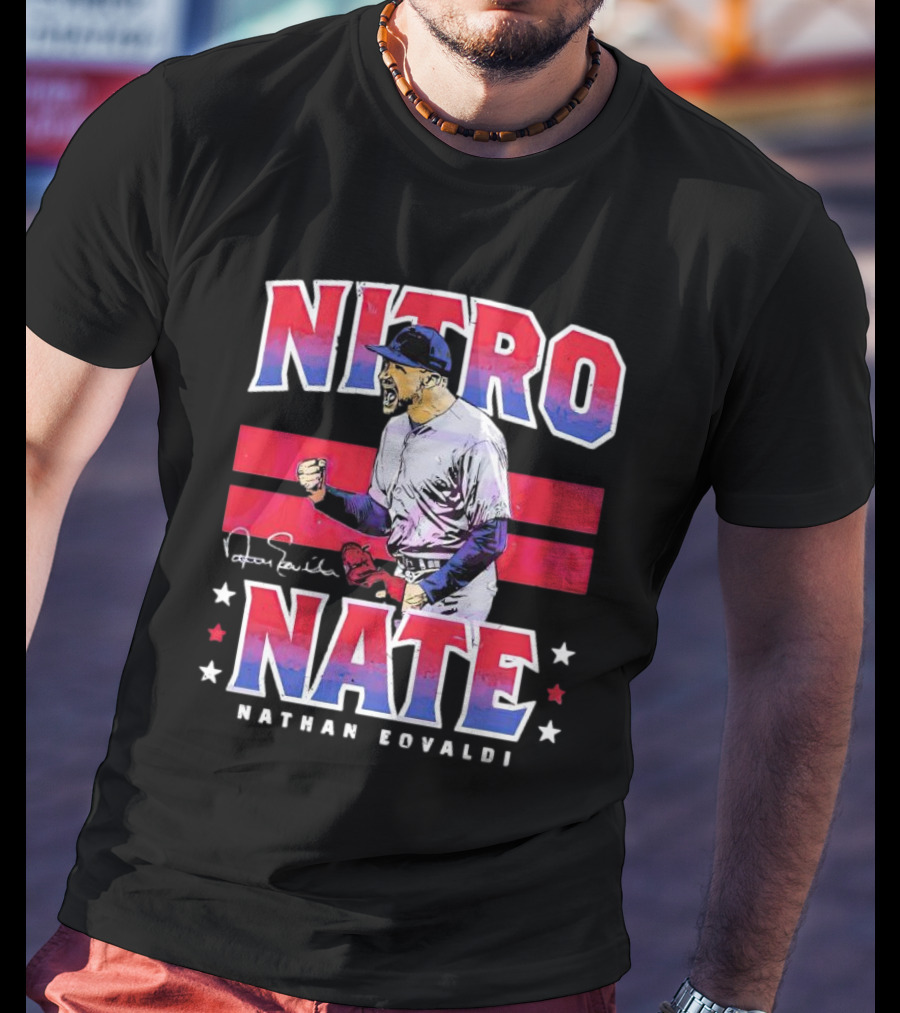 Nitro Nate Nathan Eovaldi Signature Baseball T-Shirt