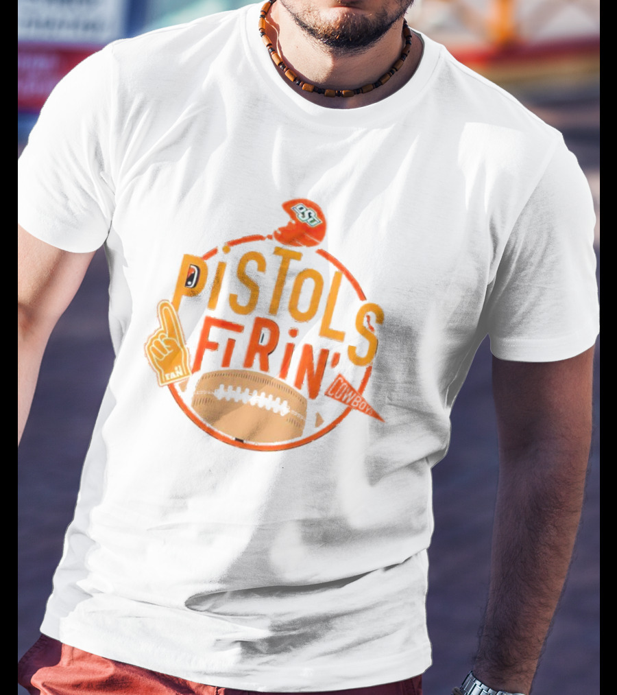 OSU Pistols Firin’ Foam Finger Helmet Cowboys Football T-Shirt