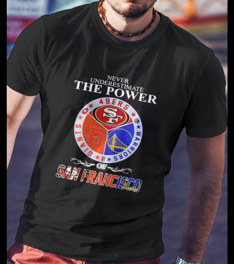 Never Underestimate The Power Of San Francisco 49ers Giants Warriors T-Shirt