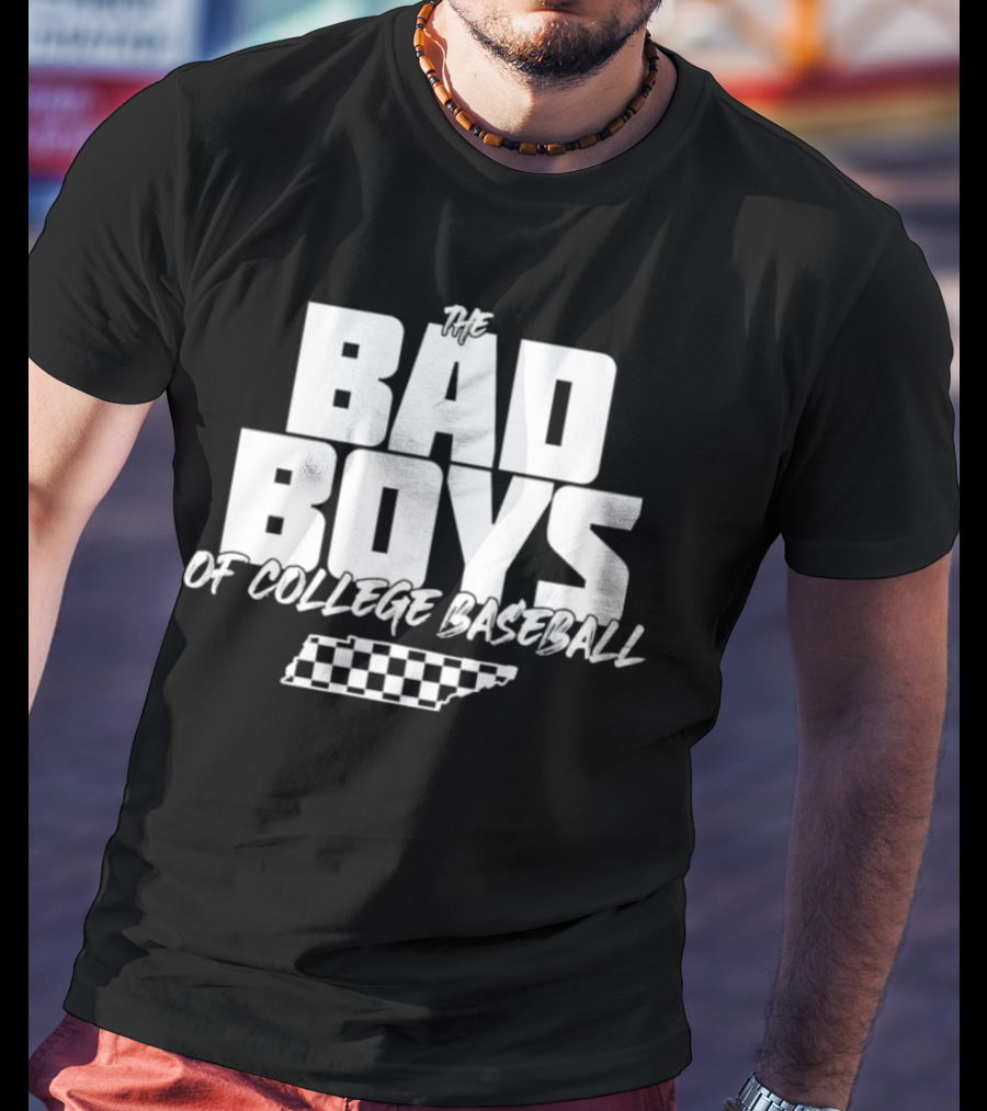 The Bad Boys Of College Baseball Tennessee Checkerboard State T-Shirt