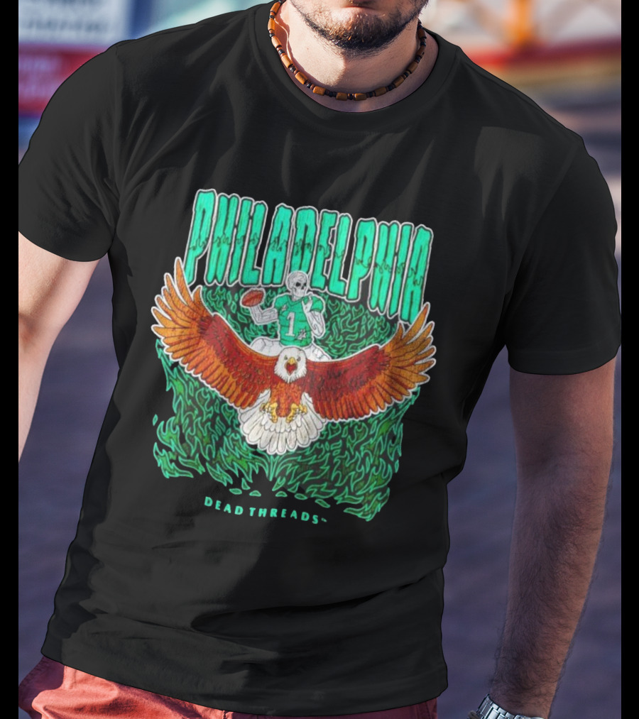 Philadelphia Football Eagle Dead Threads T-Shirt