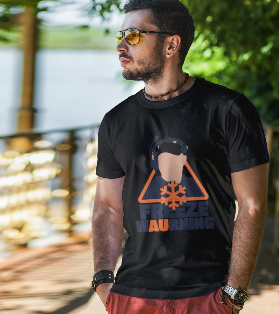 Freeze WAUrning Auburn Coaching Icon Snowflake T-Shirt