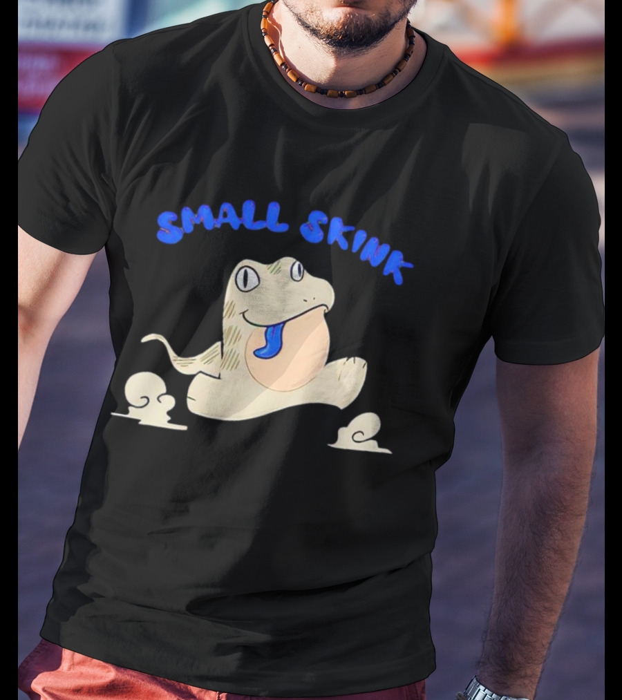 Small Skink Blue-Tongued Frog Style Retro T-Shirt
