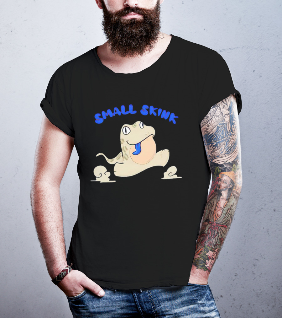 Small Skink Blue-Tongued Frog Style Retro T-Shirt