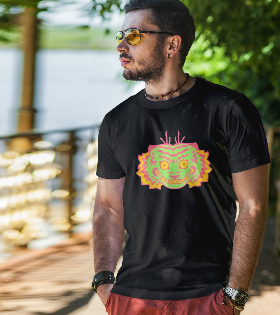 Papajoolia Tigers Neon Doodle T-Shirt