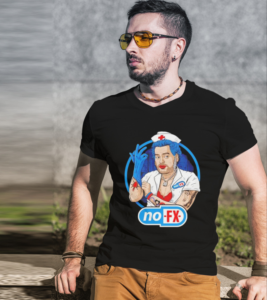 NOFX Nurse Punk Mike Tattoo Cartoon T-Shirt